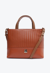 Bolsa Tote Laranja Anacapri Tressê Média