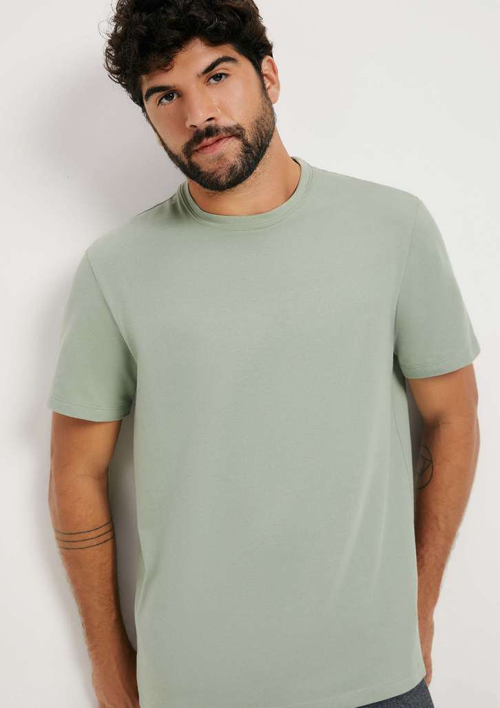 Camiseta Básica Verde Menta Hering Comfort Super Cotton