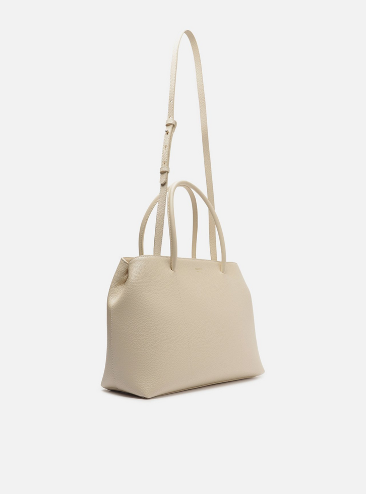 Bolsa Tote Branca Couro Vivi Grande | ZZ MALL