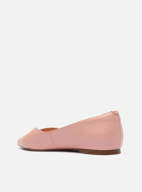 SAPATILHA ROSA AREZZO SOFT COURO BICO FINO