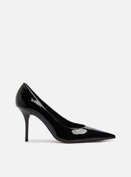 Scarpin Preto Verniz Salto Alto Fino Clássico