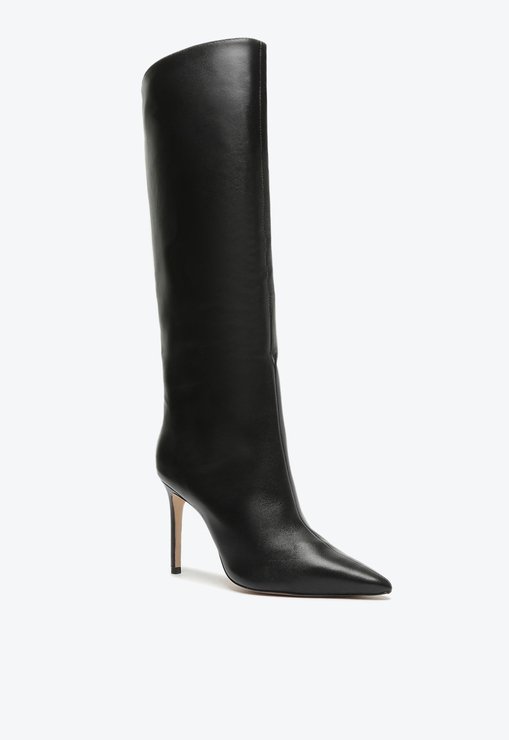 Bota Mary Up Couro Preta