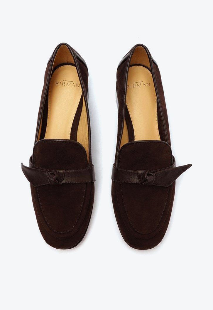 Asymmetric Clarita Loafer Round Toe Dark Brown