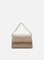 Bolsa Tiracolo Marrom Pequena Corrente Metal