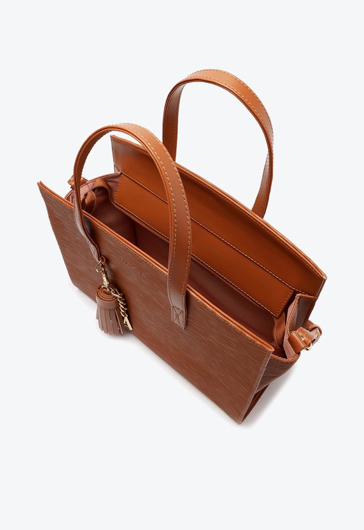 Bolsa Tote Grande Barbicacho Marrom