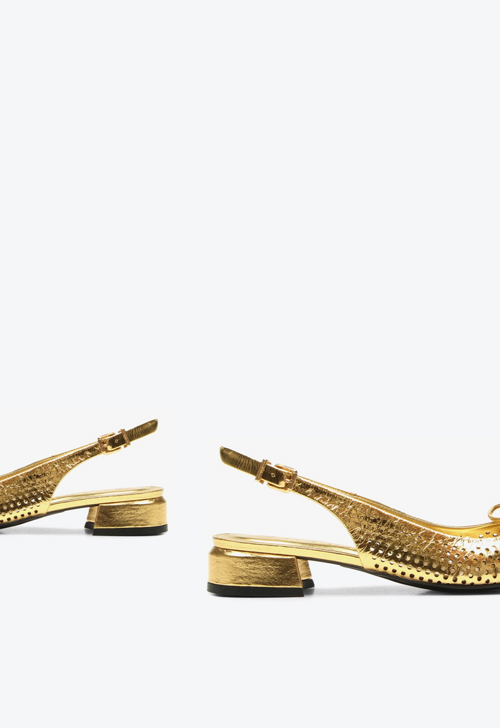 Slingback Hagata Dourado