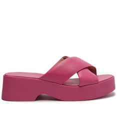 Sandália Flatform Rosa Anacapri Tiras Cruzadas