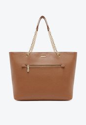 Bolsa Shopping Marrom Anacapri Grande Alça Corrente