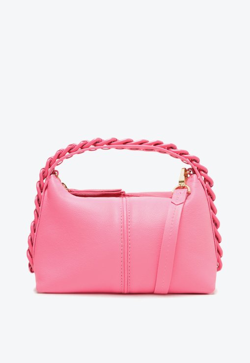 Bolsa Mini Hobo Randall Couro Rosa