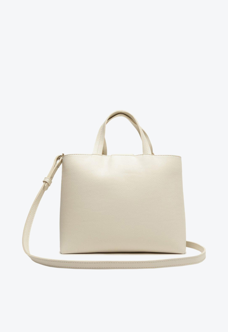Bolsa Tote Pouch Branca Anacapri Divisórias Média
