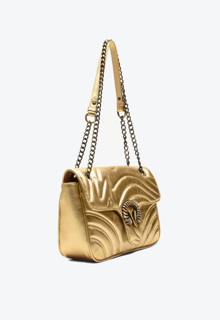 Bolsa Tiracolo Dourada Vicenza Lily Média