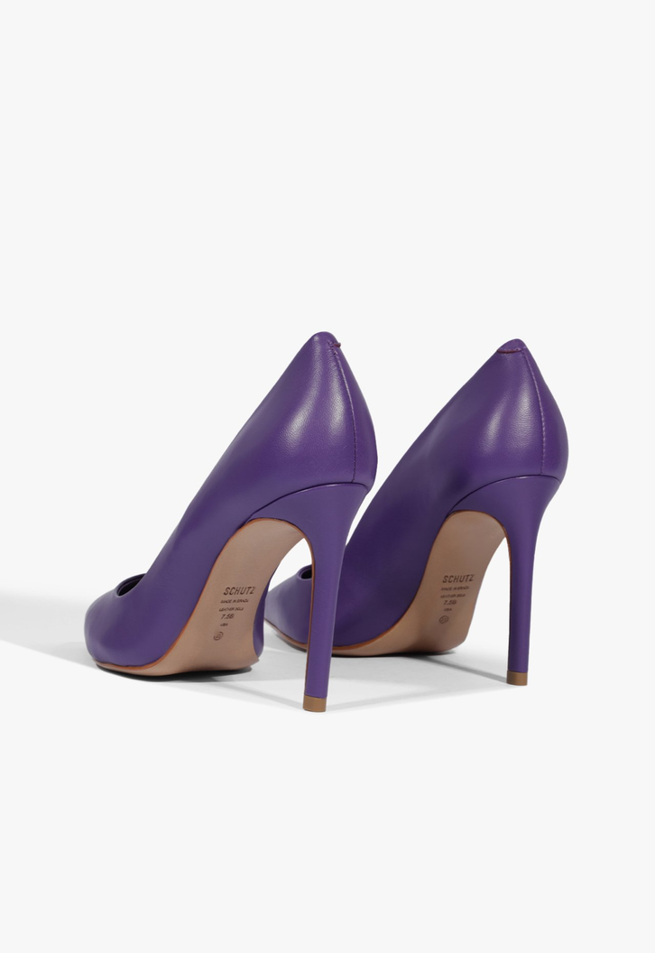 Scarpin Classic Pointy Nobuck Roxo