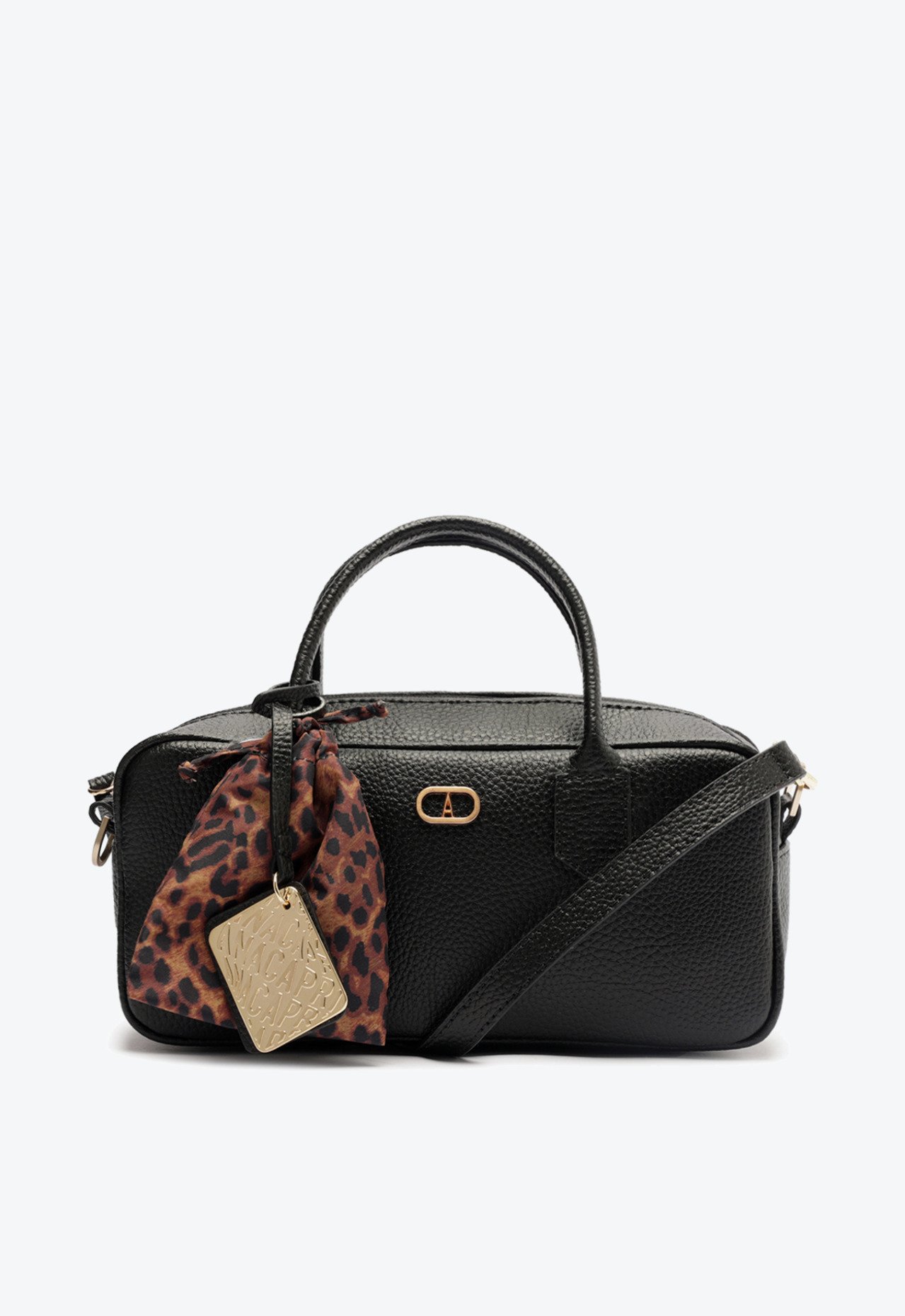 Bolsa Tote Média Lenço Preta Bolsa Tote Média Lenço Preta