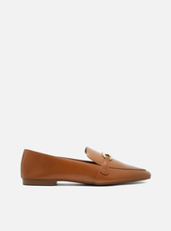 Mocassim Rasteiro Marrom Arezzo Bico Quadrado