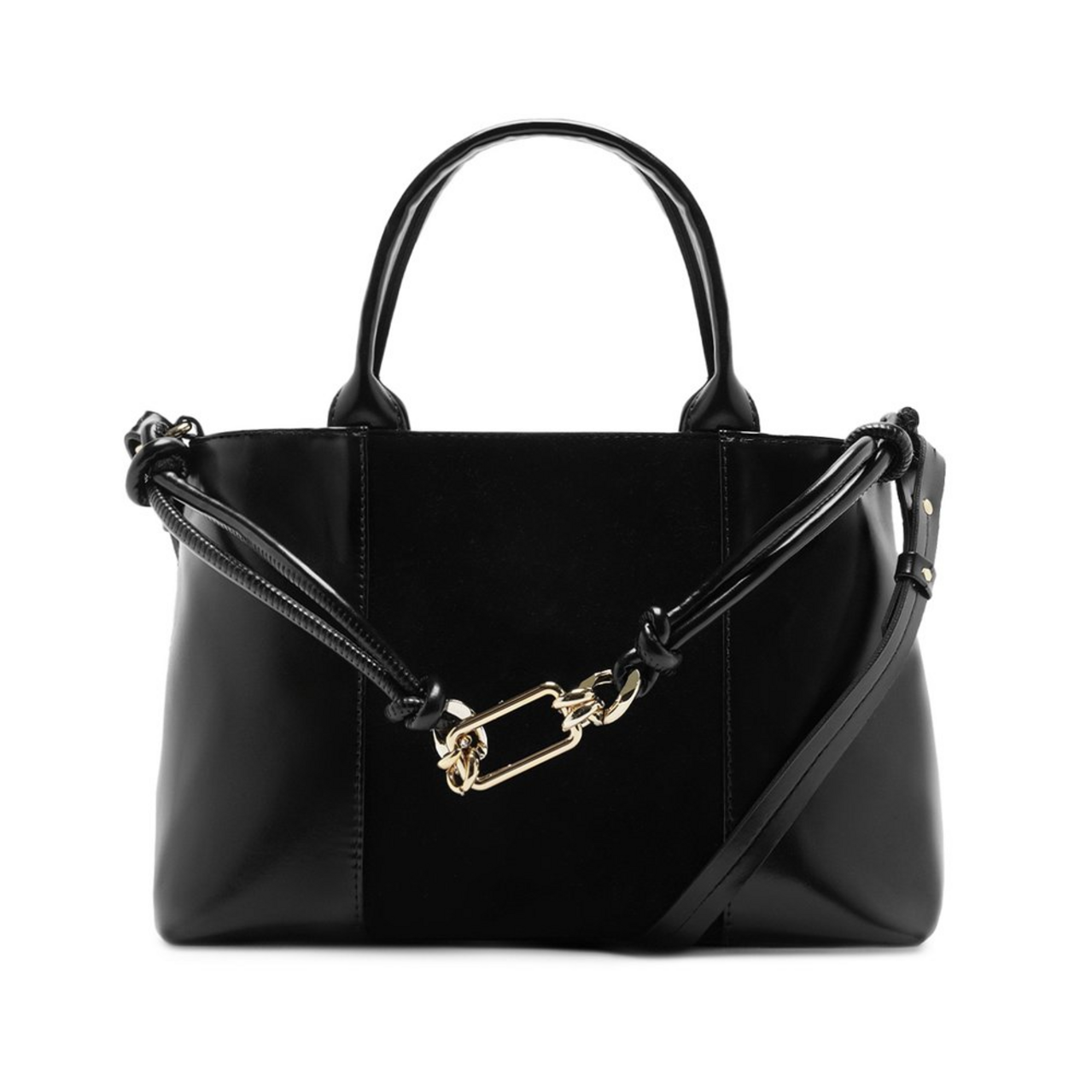 Grond ブラックメタル　blackl Bolsa Tote Grande Detalhe Alça Preta | ZZ MALL
