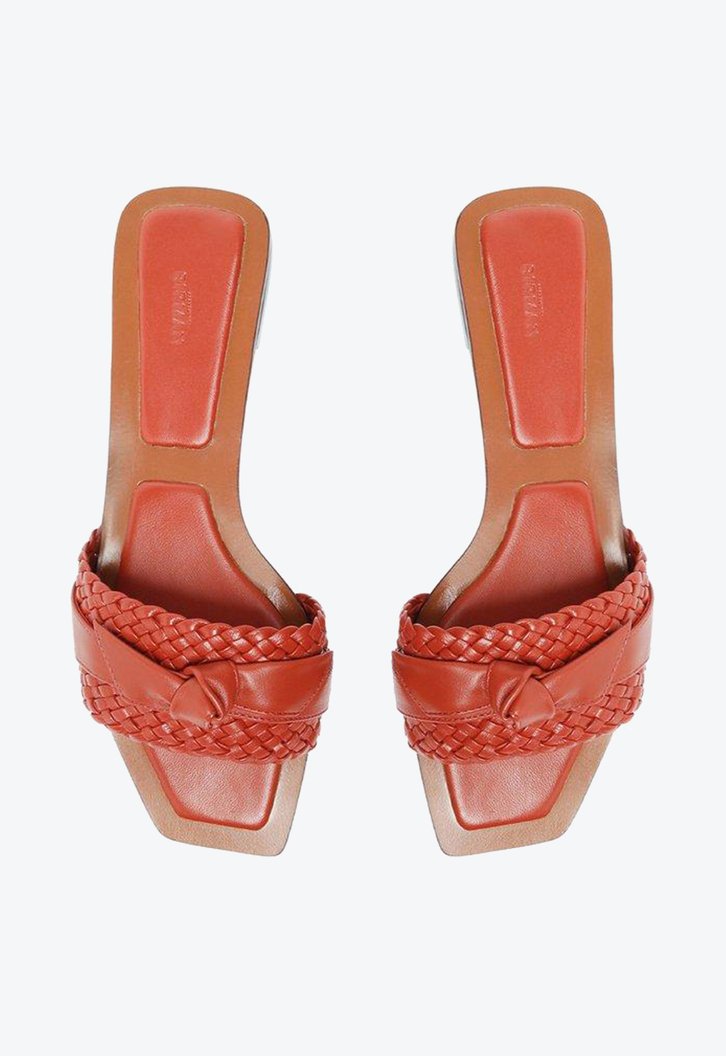 Clarita Woven Slide Flat Henna