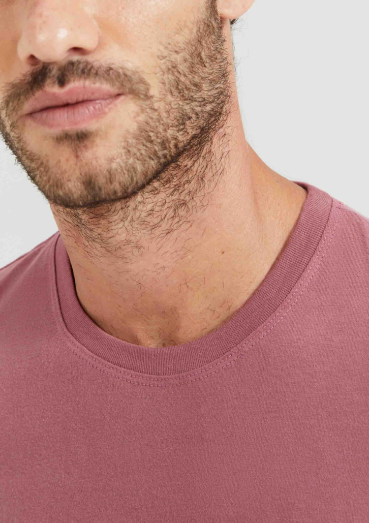 Camiseta Básica Rosa Hering Manga Curta Regular World