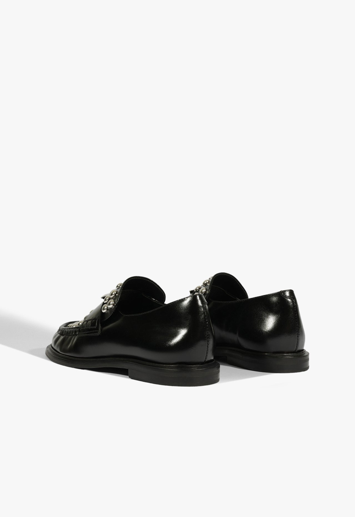 Mocassim Fresh Boho Couro Preto