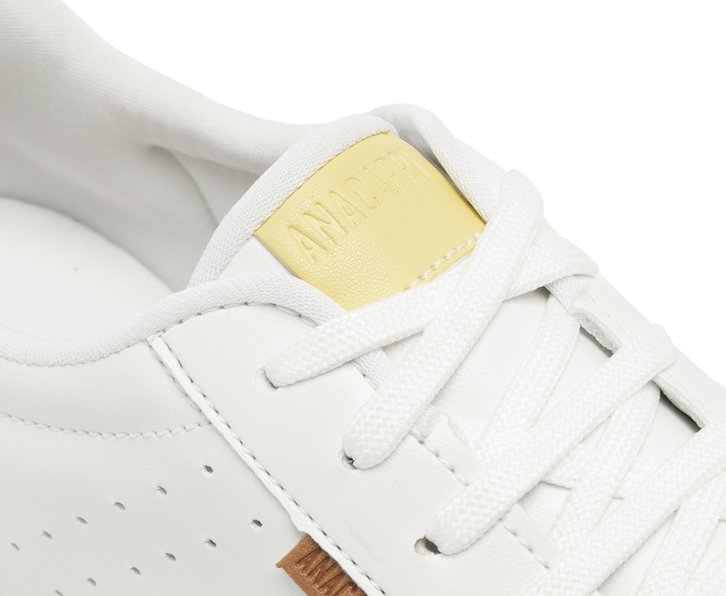 Tênis Branco E Anacapri Sola Vulcanizada Urban Furinhos Blush