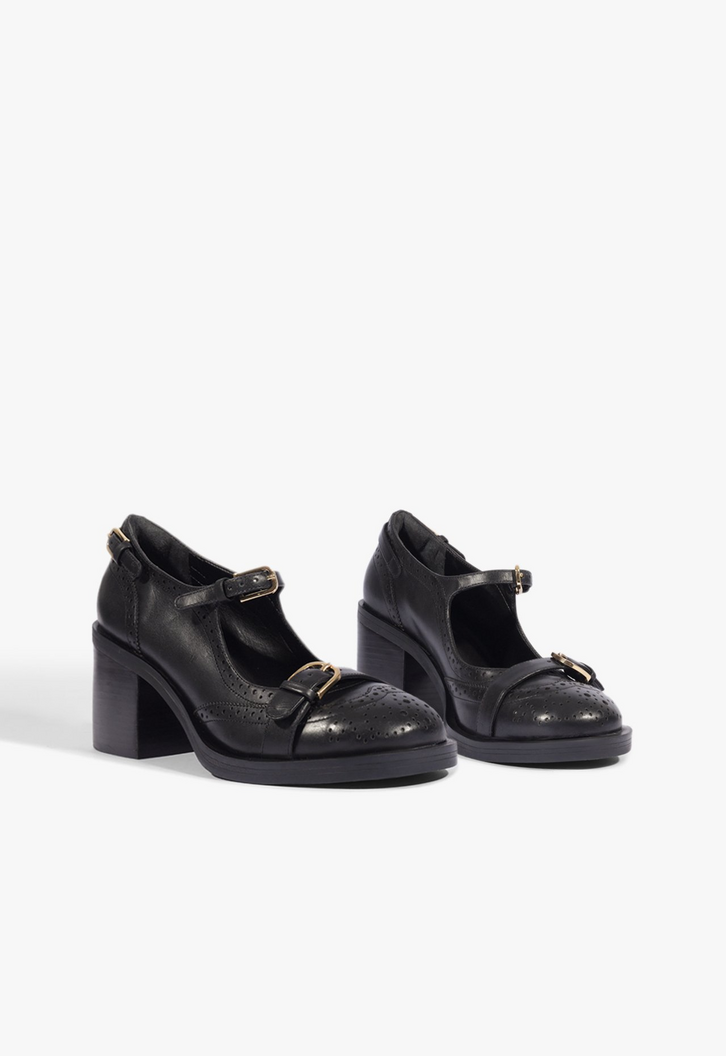Oxford Dafne Salto Alto Preto | ZZ MALL
