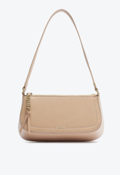 Bolsa Bege Schutz Shoulder Tina Média Couro