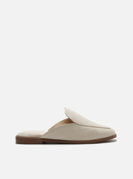 Mule Rasteira Off-white Arezzo Couro
