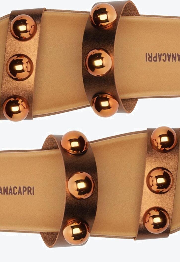 Papete Esferas Couro Bronze