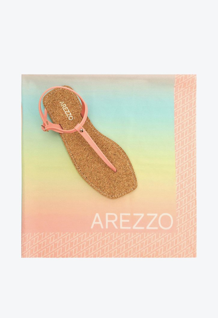 Kit Arezzo Sandália Rasteira Injetada Rosa
