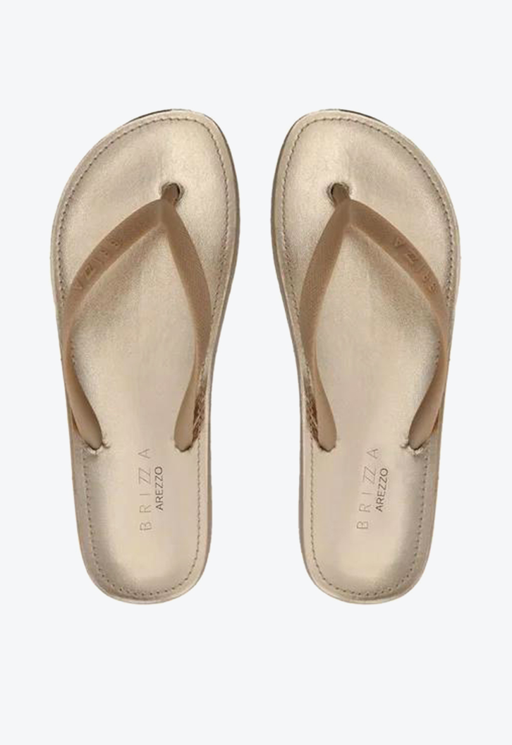 Chinelo De Dedo Dourado Brizza  Monocolor Fit