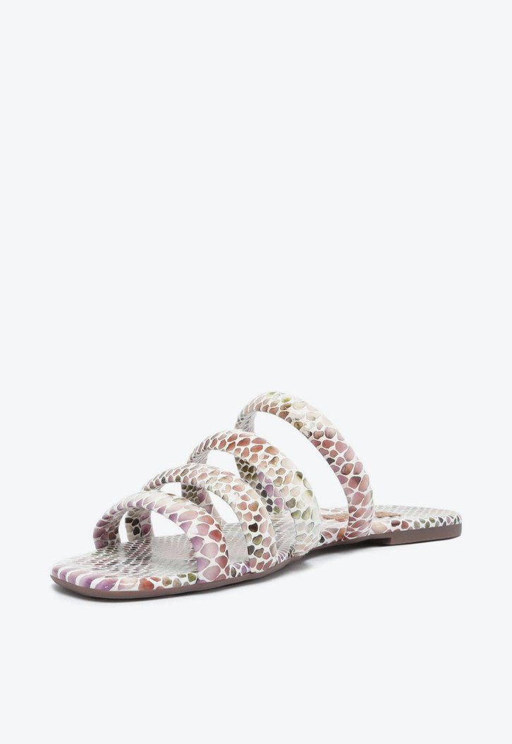 Rasteira Multicolorida Anacapri Snake Tiras Arredondadas