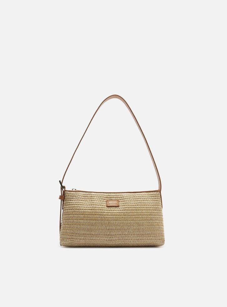 Bolsa Shoulder Dourada Pequena Trama