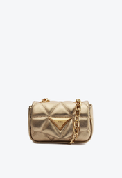 Mini Bolsa Tiracolo Schutz Couro Platina