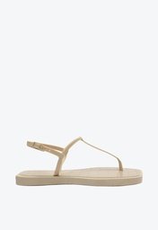 Kit Brizza Sandália Rasteira Off-white Square Palmilha Croco E Bag