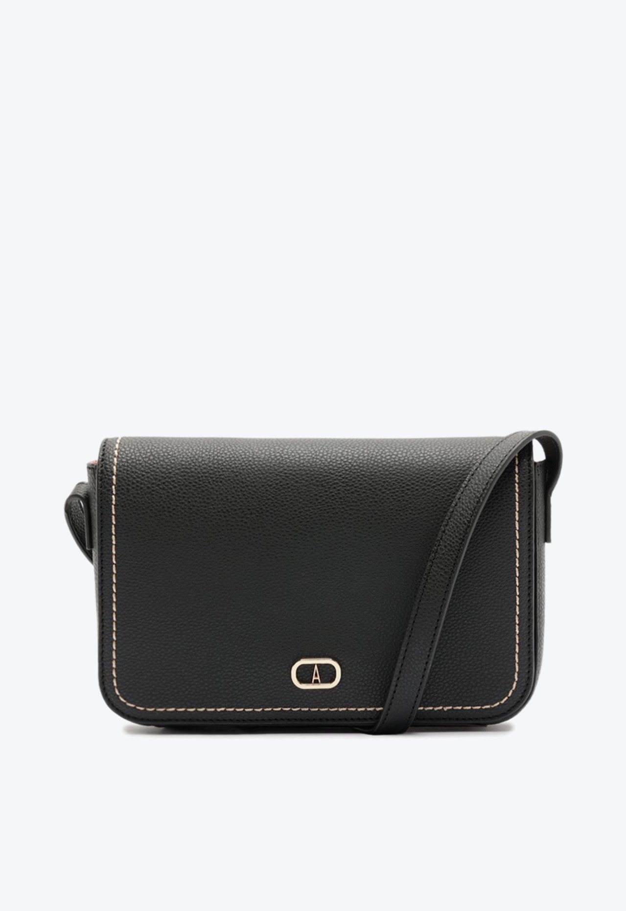 【C26602】POPMALL Bolsa Tiracolo Pequena Com Tampa Preta | ZZ MALL