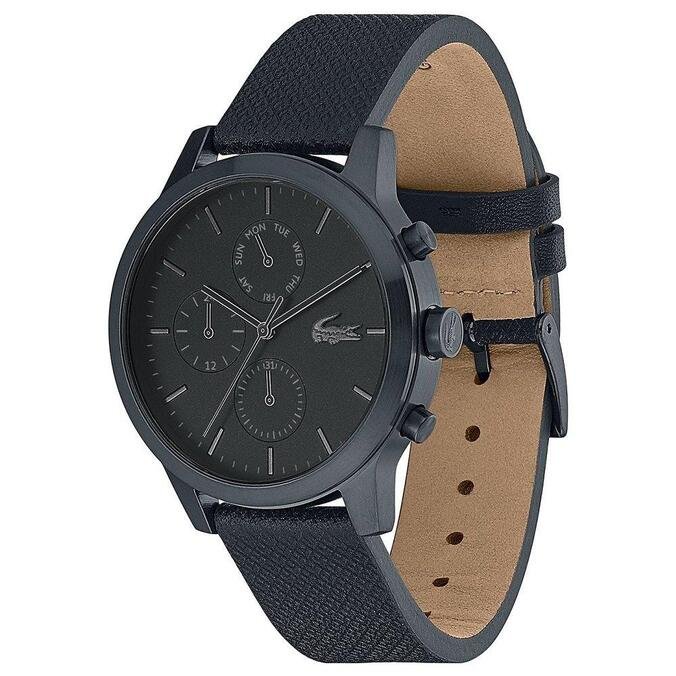 Relógio lacoste masculino couro preto Clearance