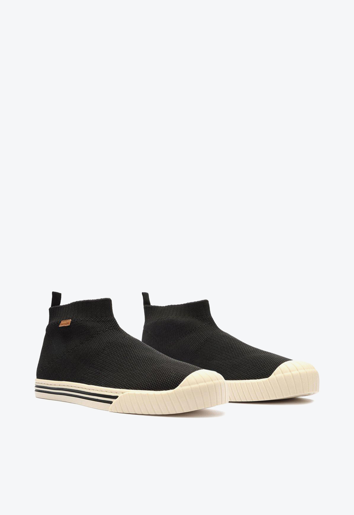 Slip On Preto Anacapri Alê Knit Cano Alto