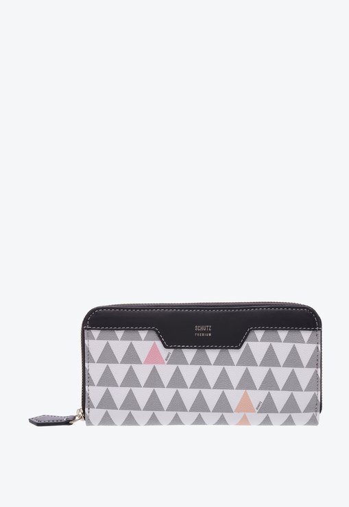 Carteira Schutz Triangle Pearl/Black