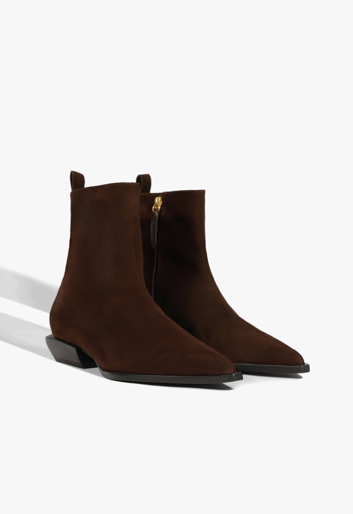 Bota Raffaela Mid Camurça Marrom