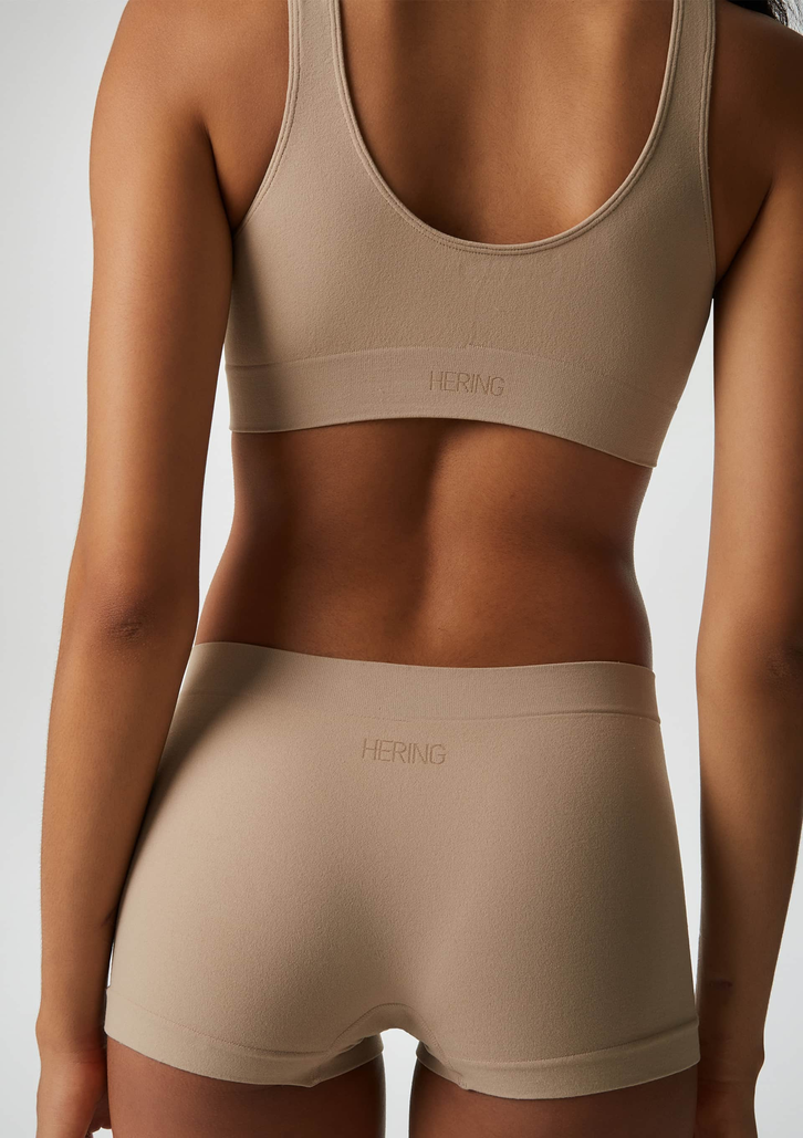 Calcinha Bege Hering Boyshort Sem Costura