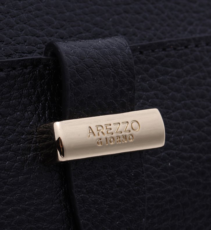 Bolsa Tiracolo Preta Arezzo Toscana Pequena