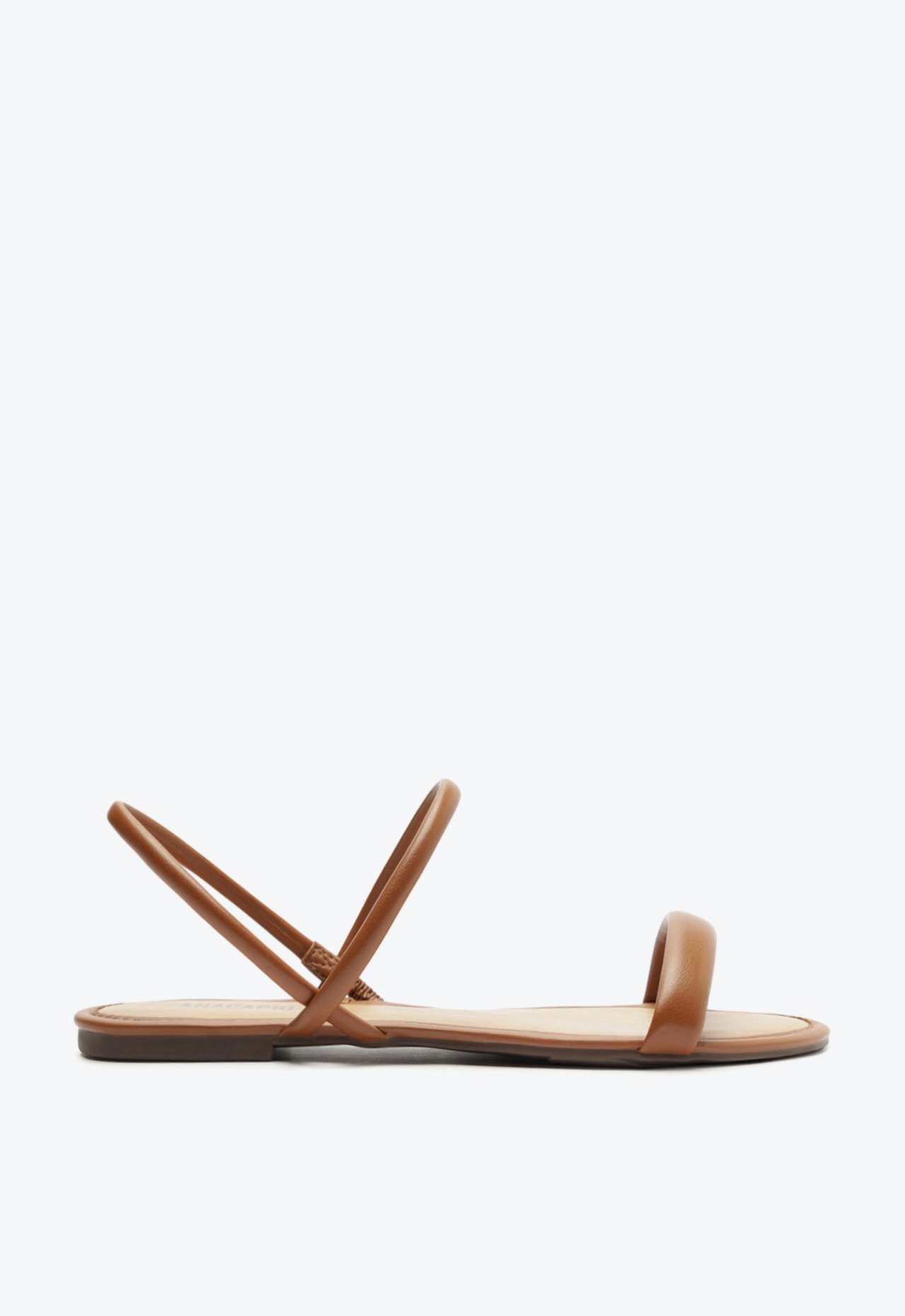 Sandália Rasteira Três Tiras Marrom | ZZ MALL