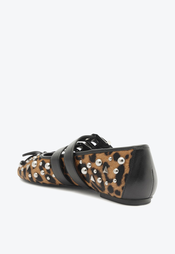 Sapatilha Couro Animal Print