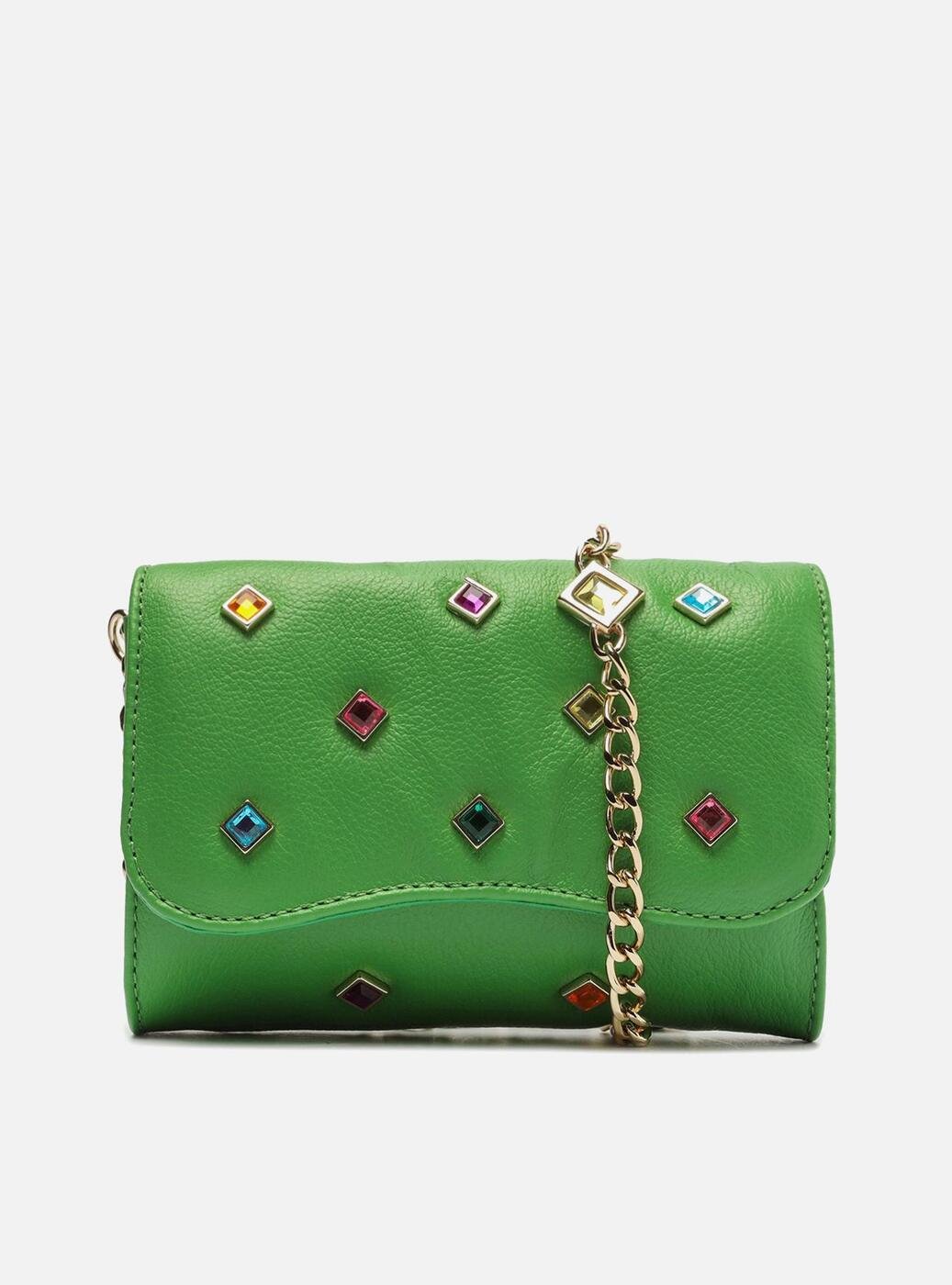 Mini Bag Tiracolo Verde Couro Mizz Stones | ZZ MALL
