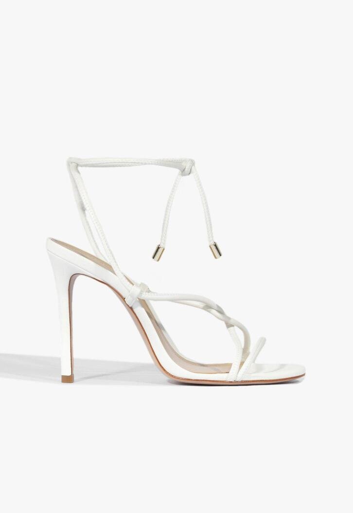 Sandália Schutz Salto Strings Twist White