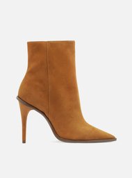 BOTA MARROM AREZZO NOBUCK CANO CURTO SALTO ALTO FINO