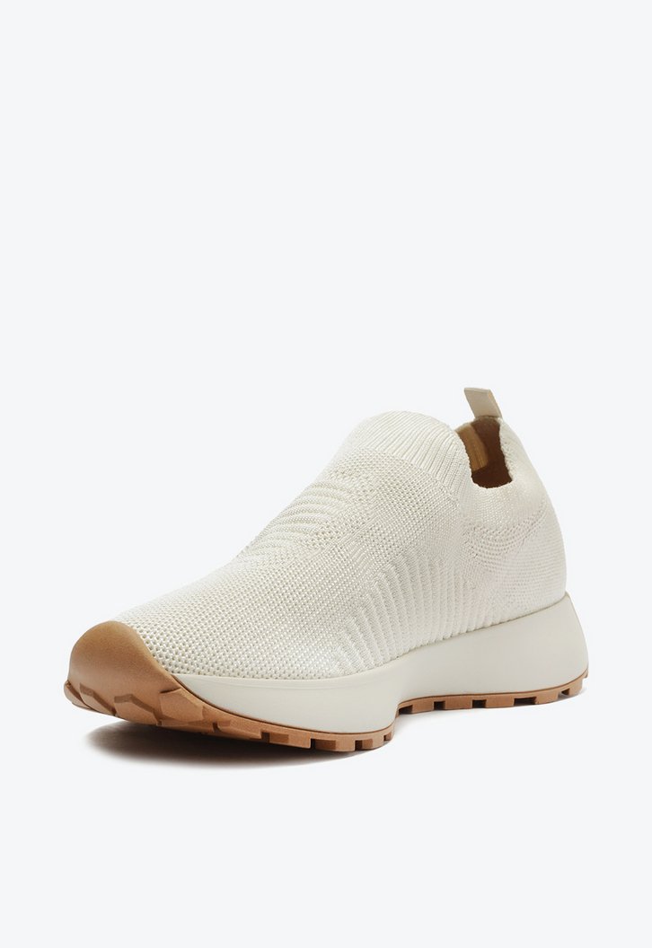 Tênis Slip On Branco Anacapri Knit Lavínia