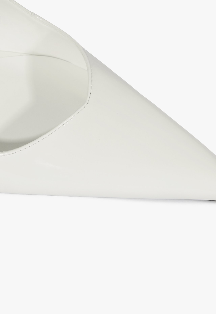 Slingback Lexi Mid Verniz Branco