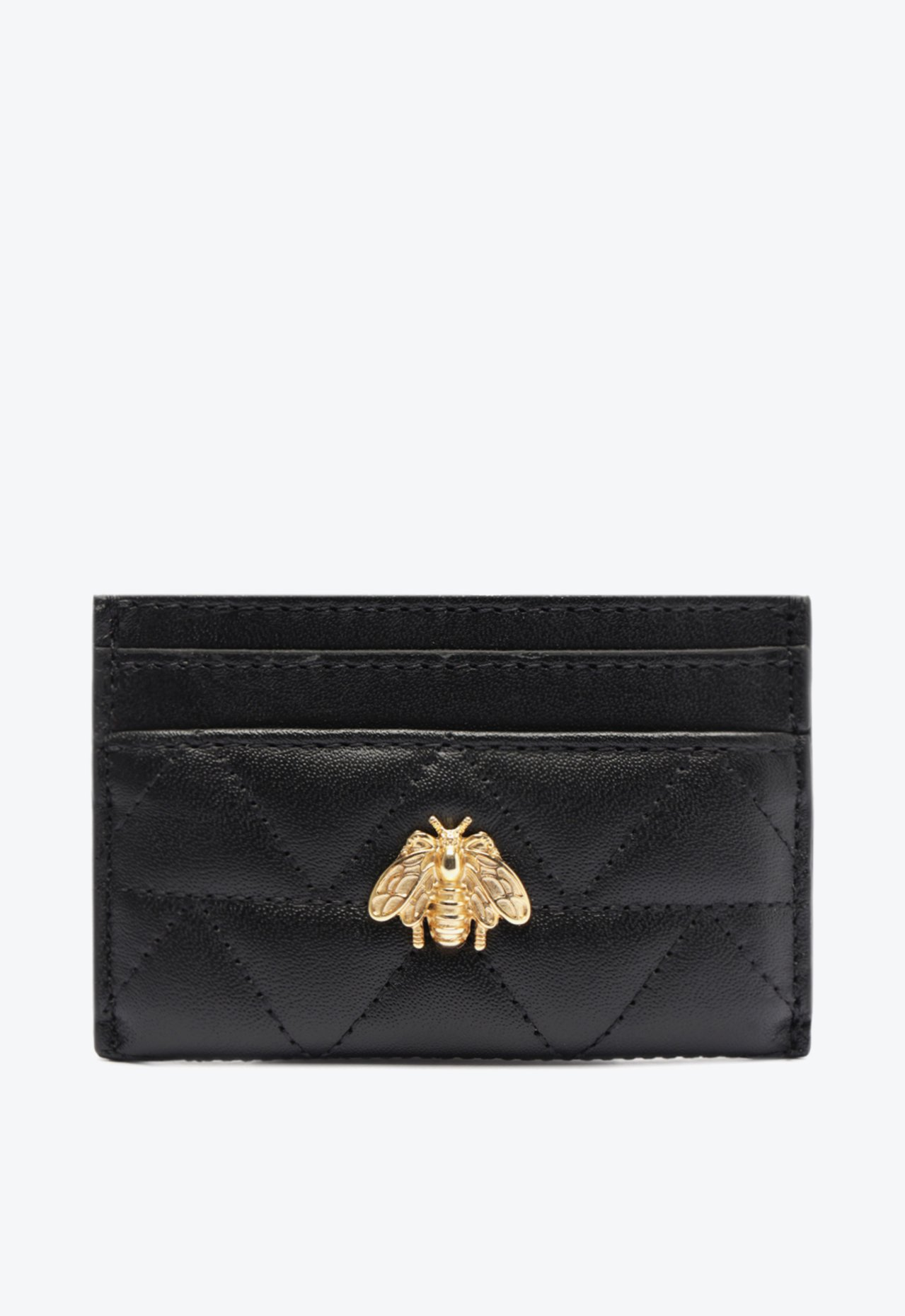 Porta-cartões Preto Schutz Believe Couro Matelassê | ZZ MALL