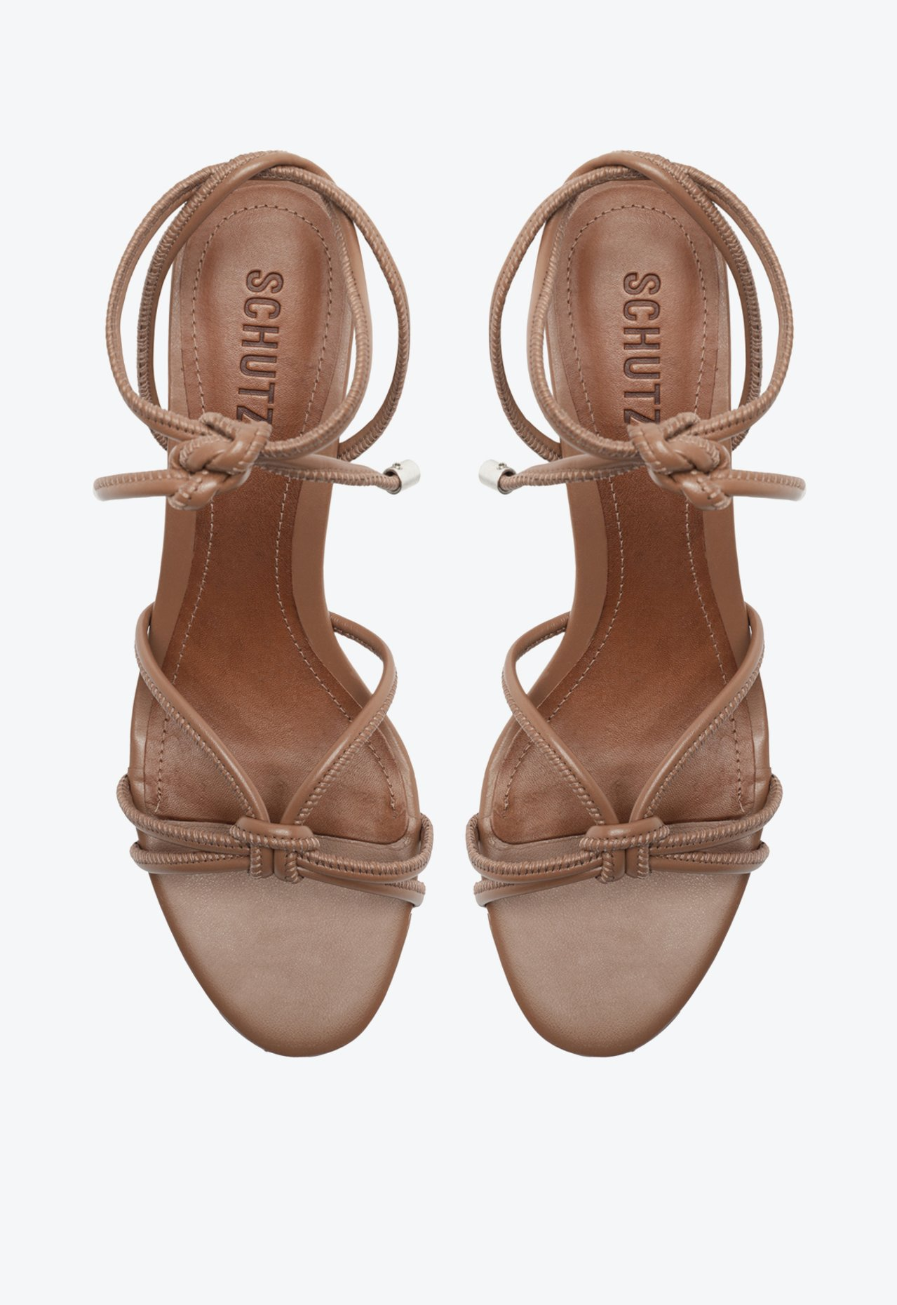 さゅ Sandália Marrom Schutz Salto Bloco Suzy | ZZ MALL