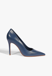 Scarpin Azul Schutz Ines High Couro